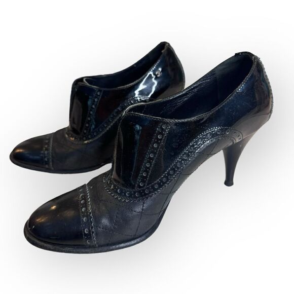 Chanel Patent Leather Lasercut Booties 37.5 - Picture 14 of 14